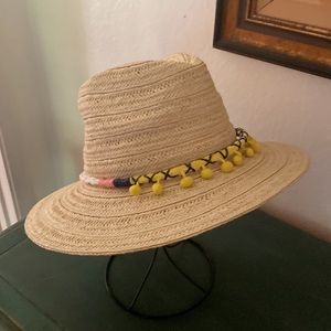 Pom Pom Summer fedora Hat